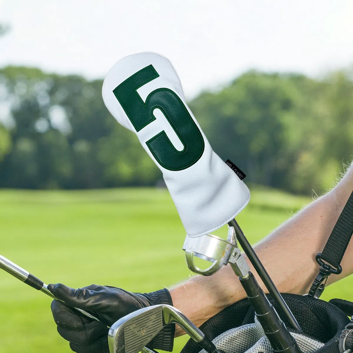 F Fityle Funda de Cabeza para Club de Golf con protección de Cuero PU, reemplazo de Maderas, Forro de Terciopelo, Impermeable, Funda de Madera para Regalo de