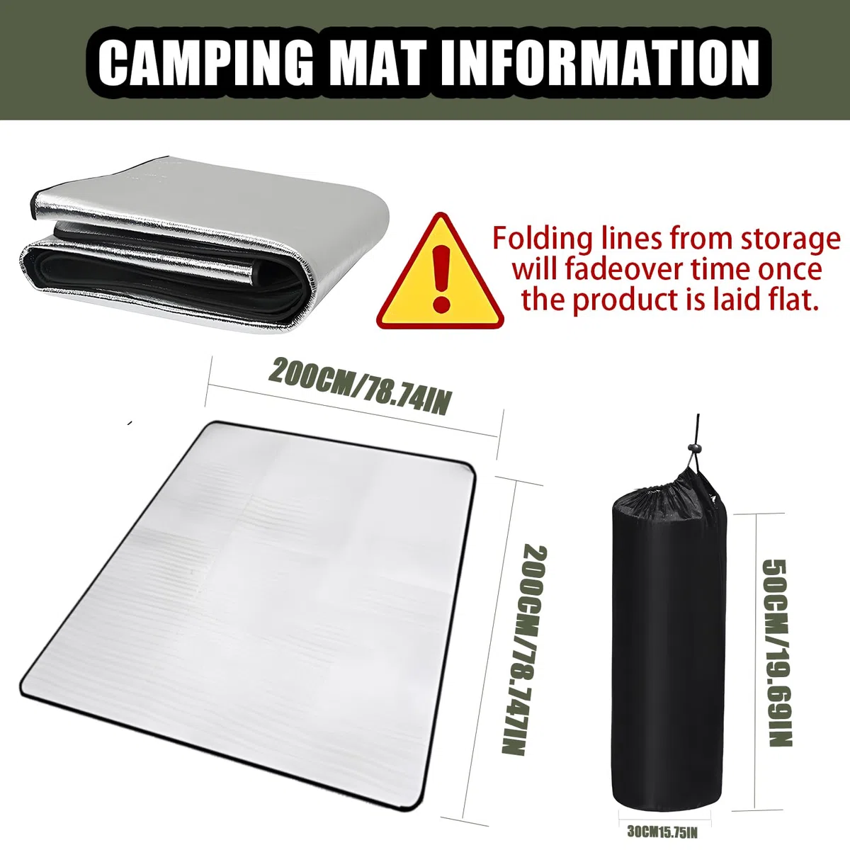 Esterilla Aislante De Aluminio Esterilla Camping 100 x 200 cm Esterilla Aislante De Aluminio Estera De Camping Térmica Aislante,para Exteriores para Camping, Alfombra