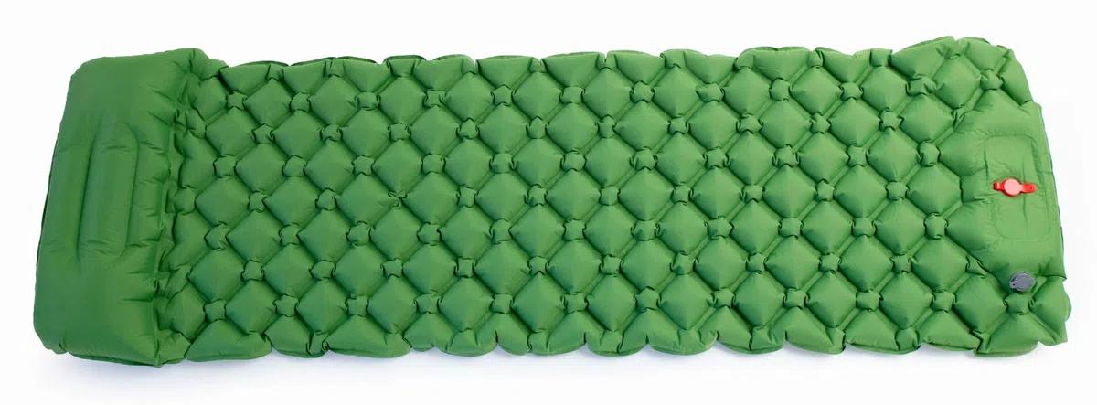 Colchoneta de Camping Autoinflable, Ultraligera, Verde, Inflado en 30 Segundos, con Bolsa de Transporte