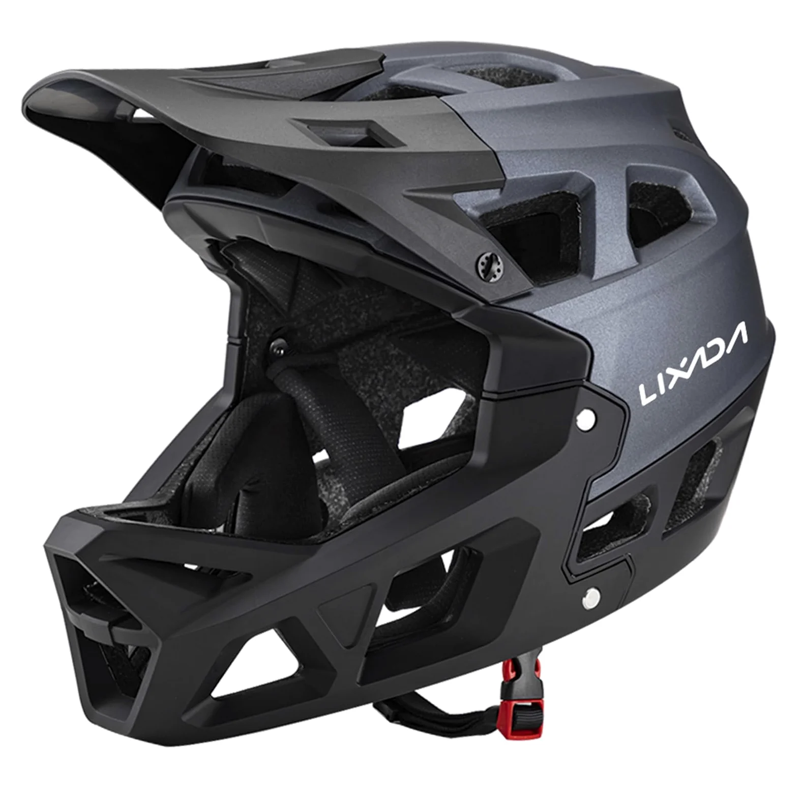 Lixada Casco Integral de Bicicleta de montaña para Adultos Racing Downhill MTB Casco para Hombres/Mujeres Casco de Bicicleta de montaña para Adultos con Visera de más de 31 ventilaciones