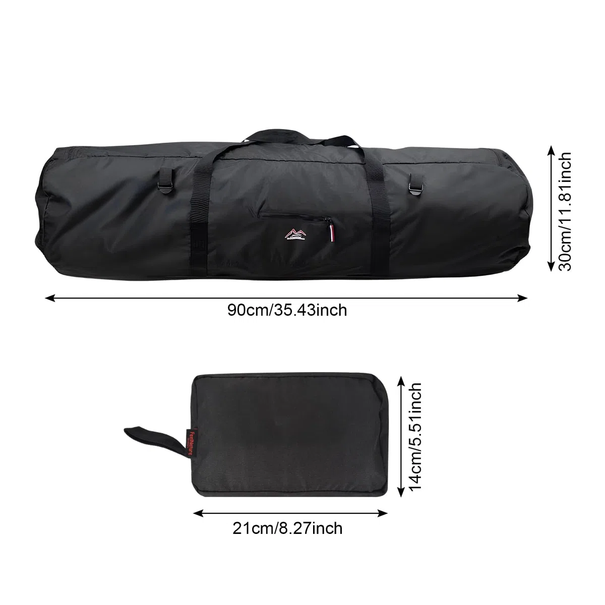Bolsa para Tienda de Campaña, Bolsa de Transporte para Pabellones, Estuche de Transporte para Trípode, Bolsa de Almacenamiento para Tienda de Campaña, 90x30x30cm (Negro)