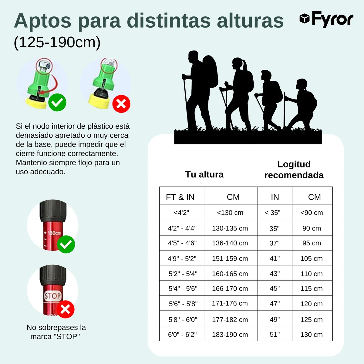 2 Pcs Bastones Trekking Telescopicos 62-135cm con Sistema Anti-Shock. Incluye Bolsa y Accesorios. Palos Senderismo, Ideales para el Camino de Santiago. Bastones Trail Running.