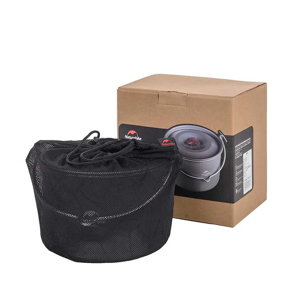 Naturehike Olla Colgante de Aleación de Aluminio de 4L para Cocina al Aire Libre para 4-6 Personas, Olla de Picnic para Acampar