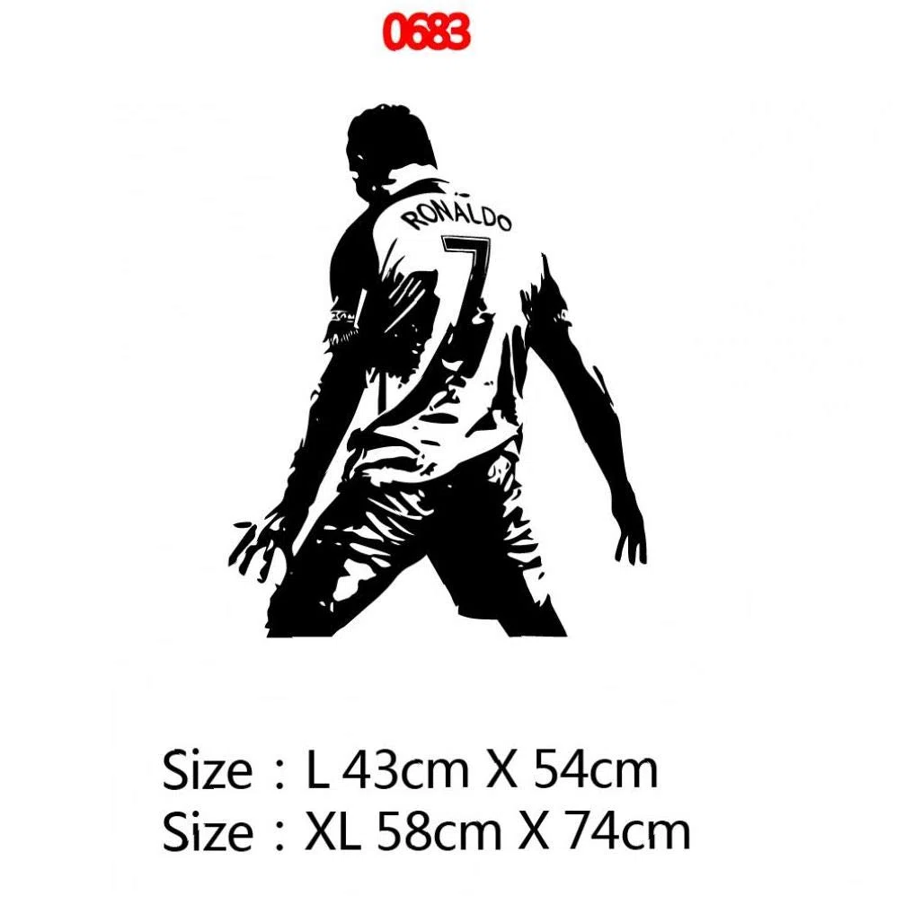 Ronaldo Cr7 Club De Fútbol Real Madrid Deporte Adhesivos De Pared Jugador De Fútbol Balón De Fútbol Jugar Al Juego De Vinilo Pegatinas Decoración