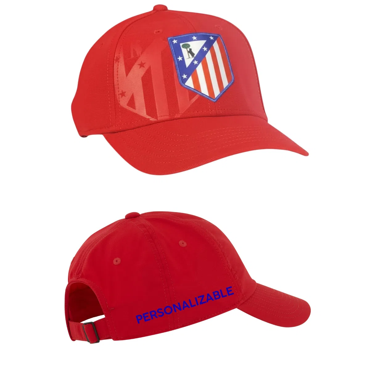 Atlético de Madrid - Gorra Oficial Personalizable | Color Rojo | Bordado a Mano o DTF | Ajuste Cómodo | Diseño Exclusivo | Ideal para Fans y Regalo