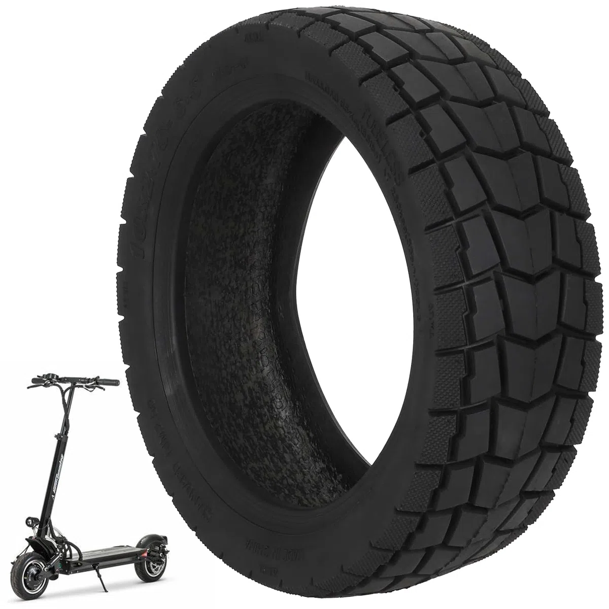 10x2,75-6,5 Offroad Tubeless Neumáticos de Repuesto para KuKirin G3,KuKirin G2 Master,Speedway 5, Dualtron 3, Hover-1 Alpha, Gotrax G4 Patinete Eléctrico Tubeless Neumáticos Antipinchazos