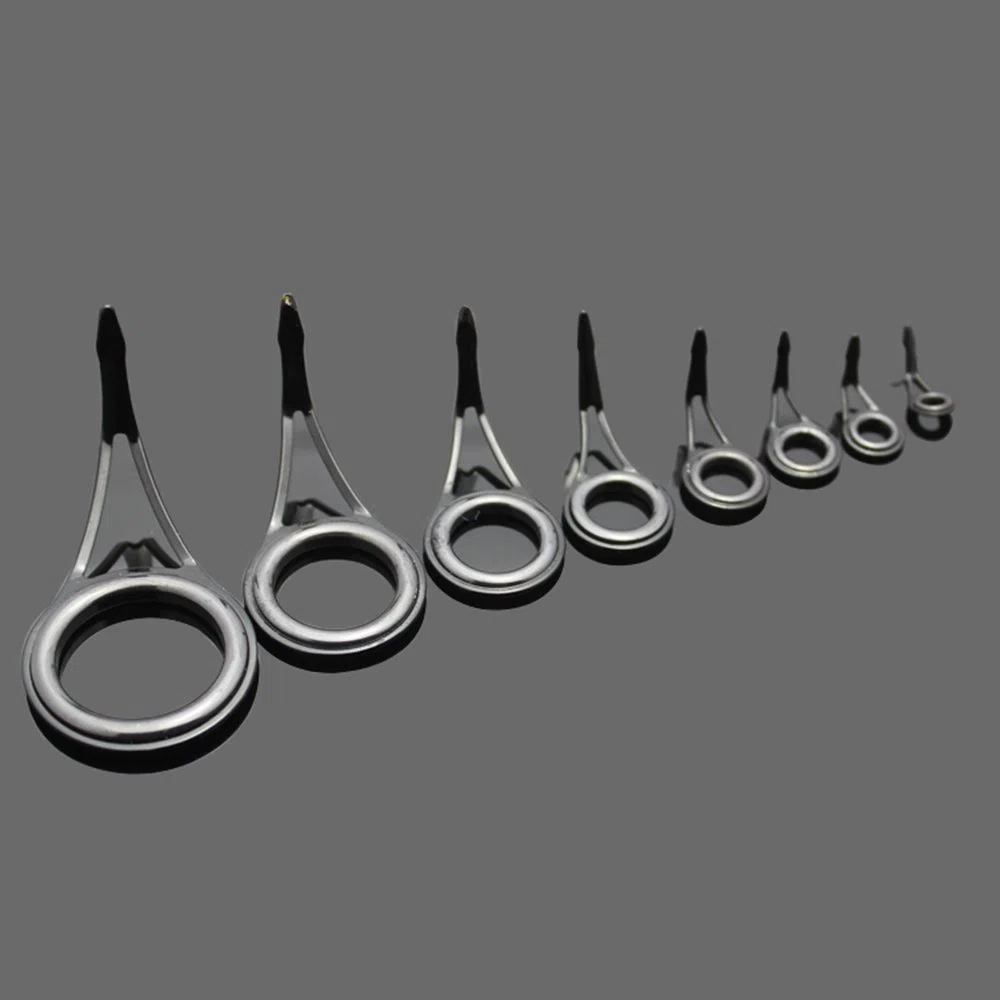 Do-cooler 75pcs Anillas para Cana de Pescar, Guía de Anillo de cerámica, Kit Reparacion Canas de Pesca, Mar Caña Guía Tip Set Reparación Kit Caña De Pescar Piezas De Acero Inoxidable