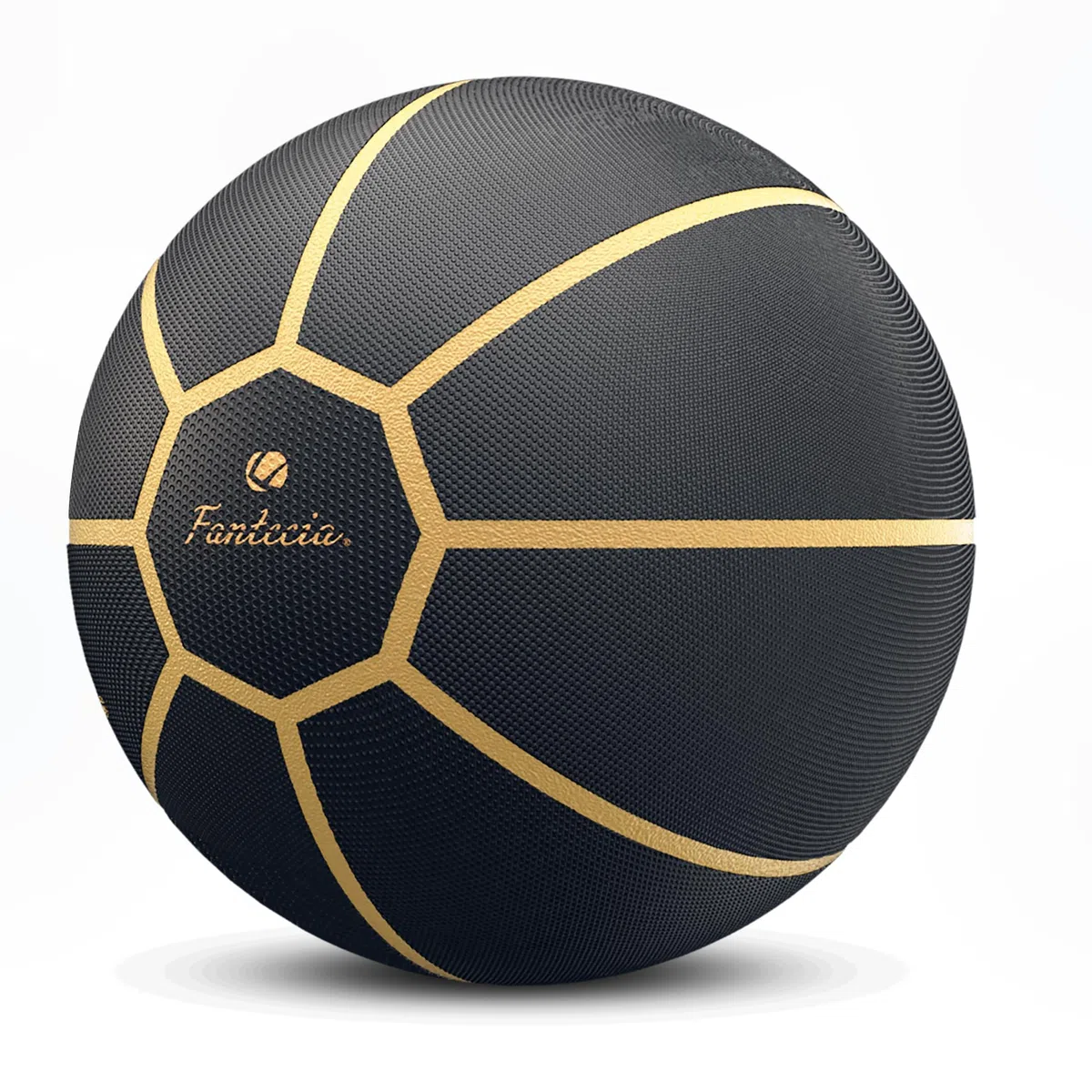 Balón de baloncesto con bomba, tamaño oficial 7 al aire libre e interior con bomba (negro dorado)
