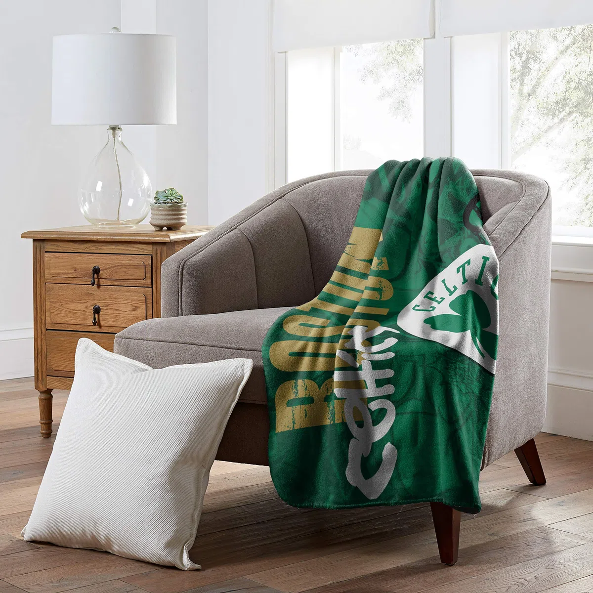 Northwest Manta de Forro Polar con Estampado de los Golden State Warrios, de la NBA