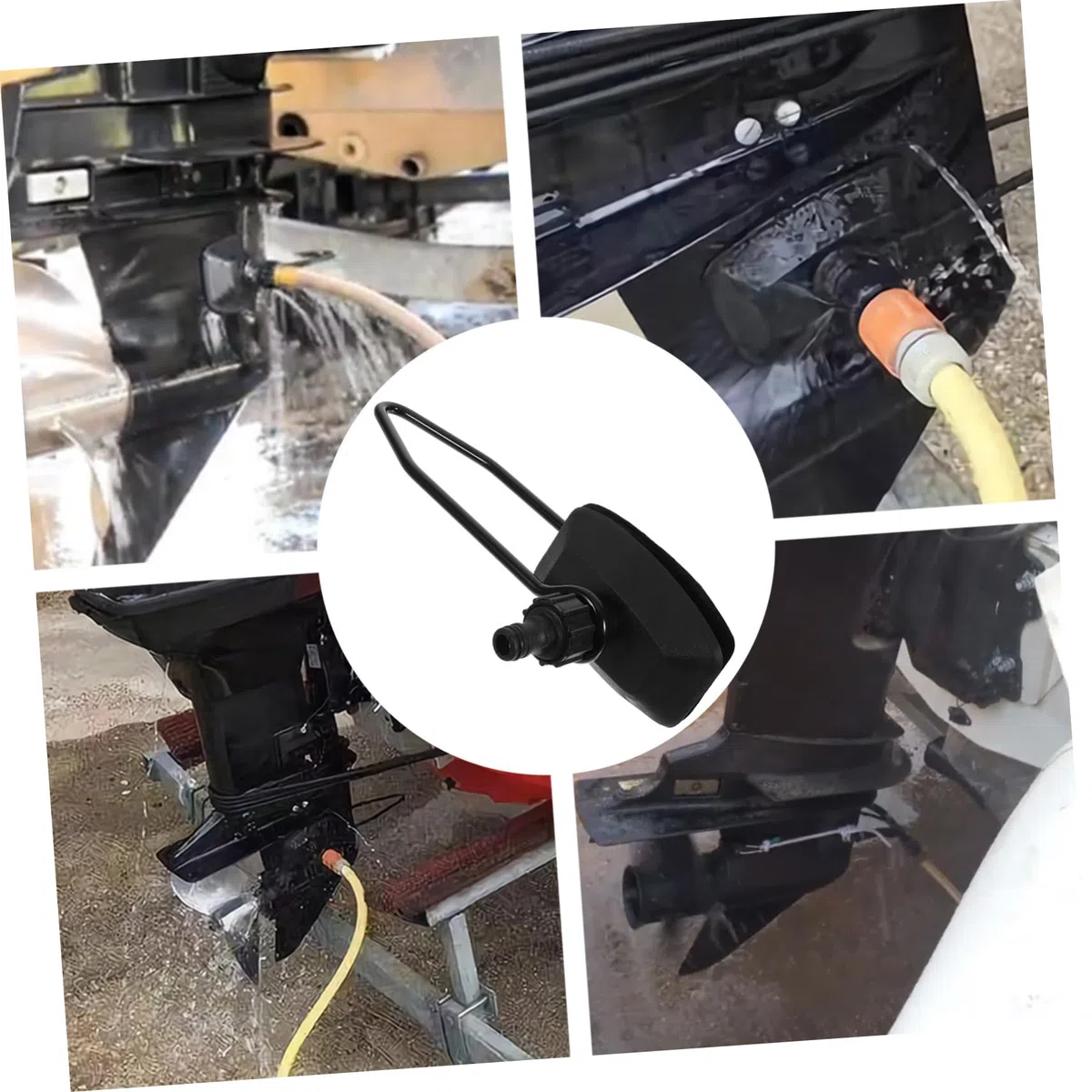 Limpiador de Motor Fueraborda de Acero Inoxidable, de Doble Tubo y Cabeza Cuadrada, para Barco y Yate, Fácil de Usar