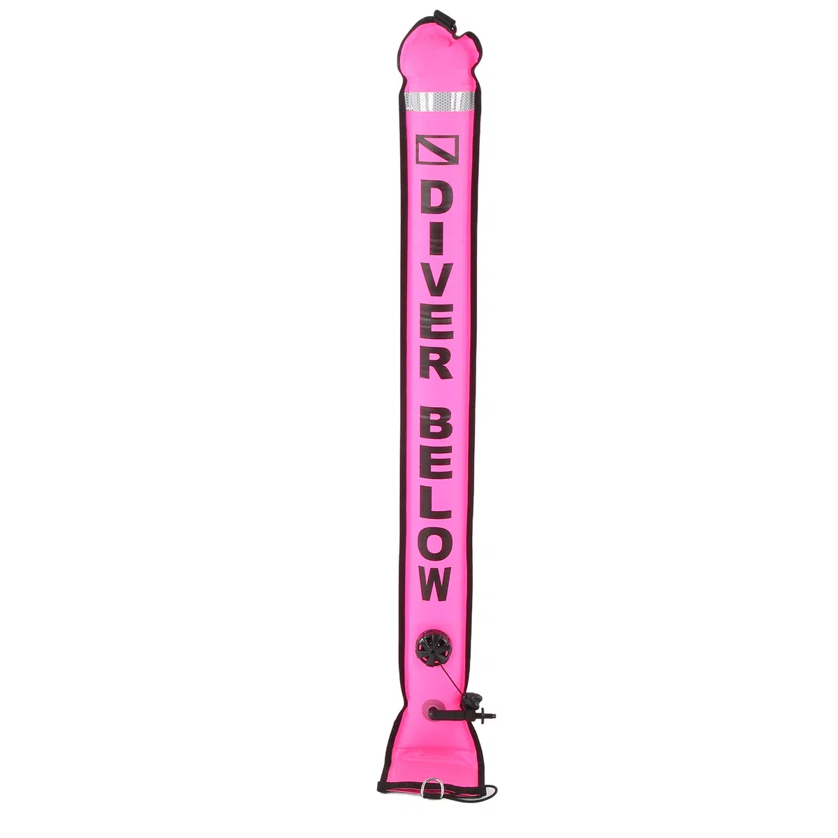 Boya de Marcador de Buceo 120x15 cm Marcador de Superficie de Buceo con Válvula de Purga para Marcar Lugares de (Rosa)