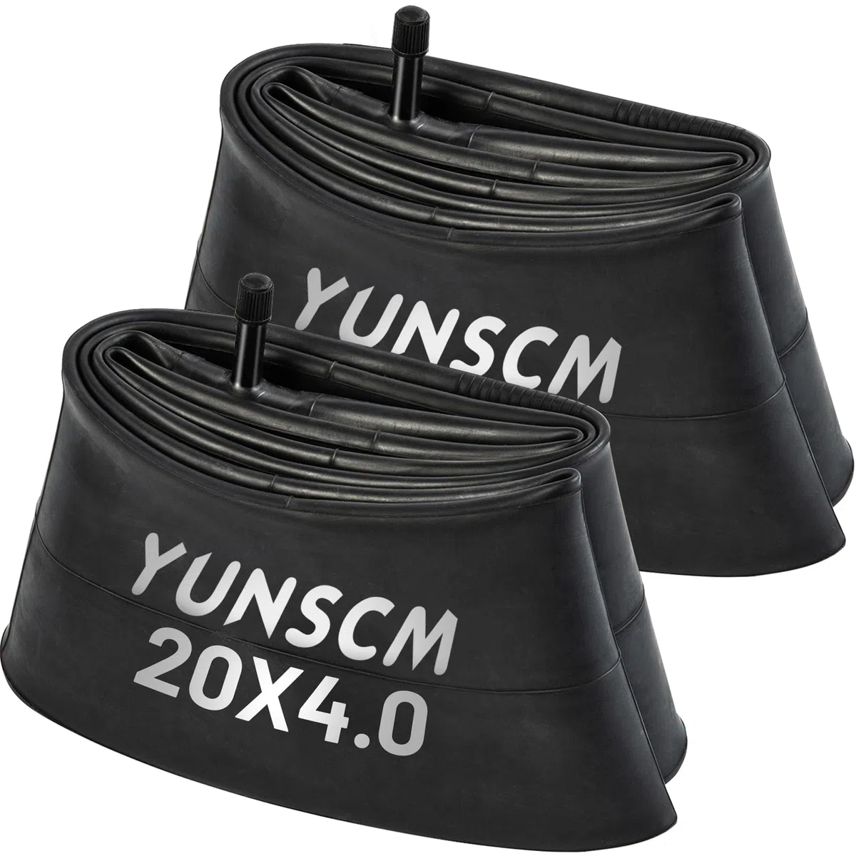 YunSCM 2PCS 100-406 cámaras de Aire 20X4.0 AV32mm Schrader-Valve Compatible 20 Pulgadas Bicicleta cámaras de Aire Vélo de Route, VTT, vélo électrique 20x3.5/4.0 20x3.50 20x3.60 20x3.80 20x4.0