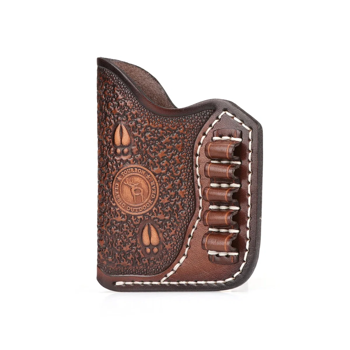 Funda de piel auténtica para pistolas Tourbon, para NAA Mini revólver, bolsa de transporte oculta para pistolas con bucles de munición