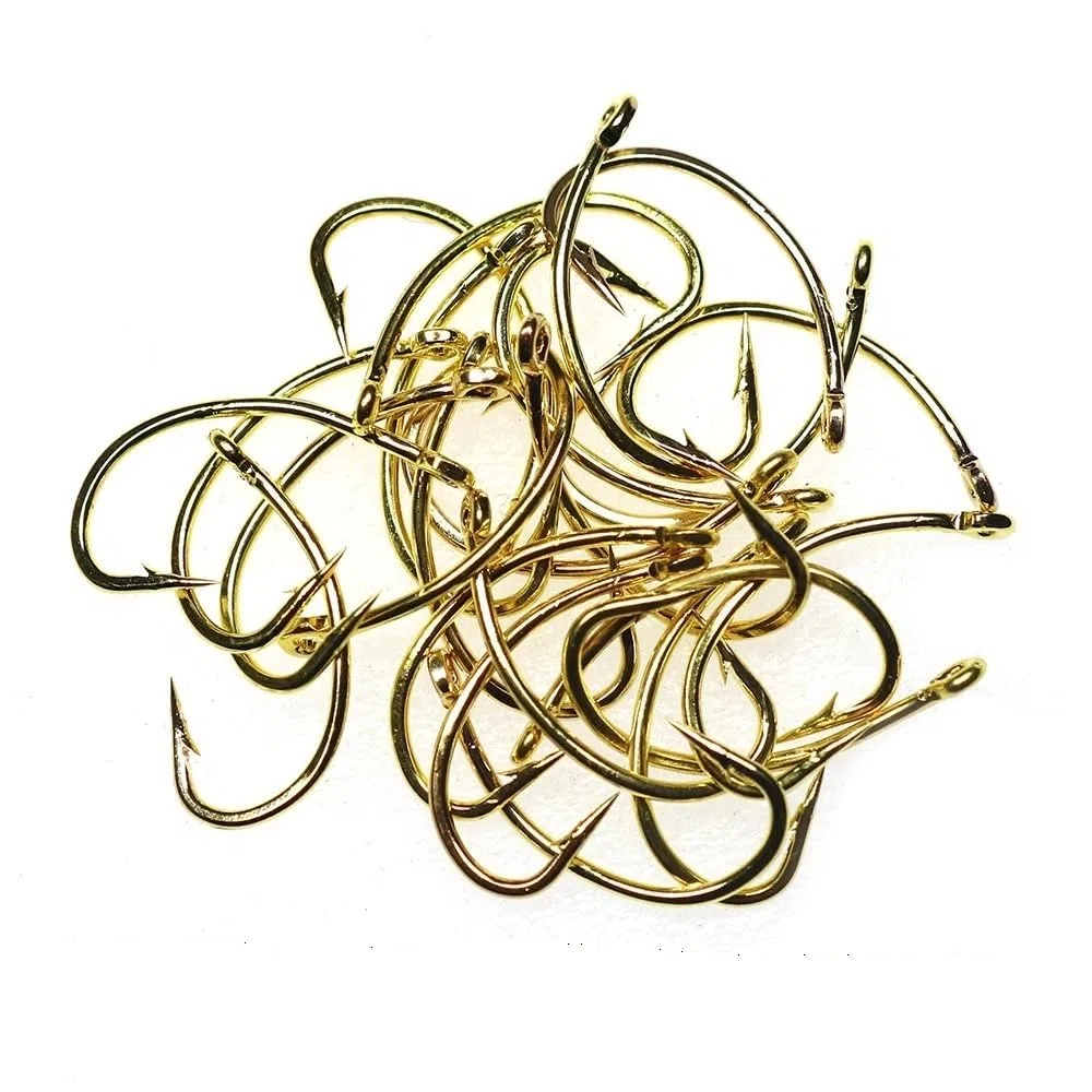 500 Uds Gancho Dorado Afilado for Moscas NINFA Insecto camarón Larvas Caddis anzuelos for Atar